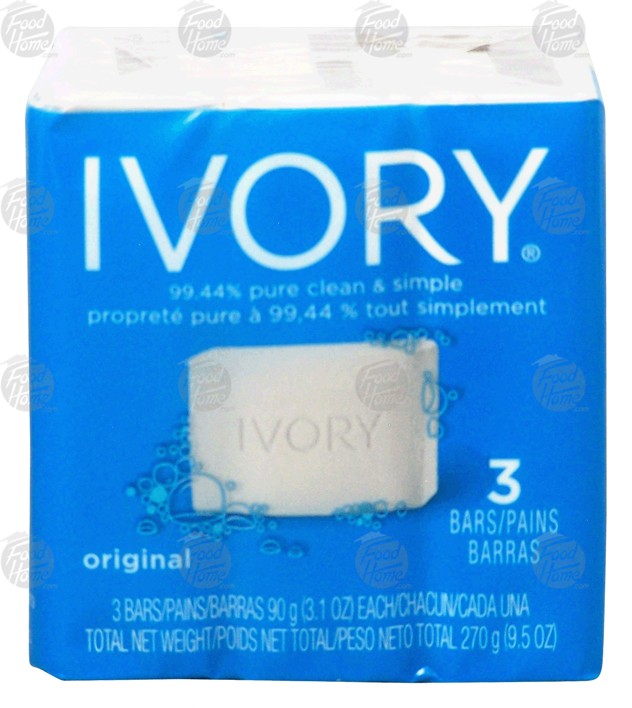 Ivory  pure simply ivory bar soap, 3-bars Full-Size Picture